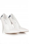 Pantofi de mireasa alb sidef cu cristale swarovsky