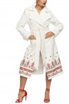 Palton alb broderie model traditional romanesc