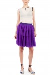 Fusta midi tulle mov