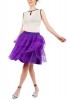 Fusta midi tulle mov