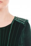 Rochie sirena catifea elastica verde