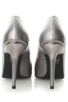 Pantofi stiletto piele argintie