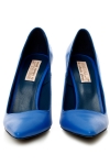 Pantofi piele albastra