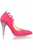 Pantofi cu toc piele roz Nicole