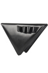 Geanta triunghi piele neagra cu bareta detasabila